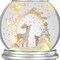 Haute Decor Snowburst 7 Inch Battery Operated Deer in Woods Christmas Snow Globe with Candle Holder and Built-in Timer, 3 Warm White LED�s and Pulsing Snow Swirls for Pillar Candles